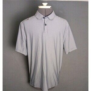 Rhone Polo Shirt Mens Medium Gray Commuter Performance Stretch Short Sleeve Golf